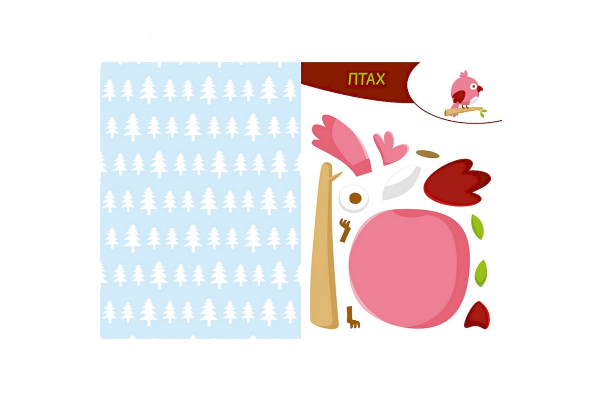 Альбом із шаблонами Вирізай. Клей. Грай "У лісі" 1747005, 16 сторінок