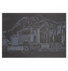 Гравюра А5 "Грузовик-1" ГрА5с-17 эконом вариант в пакете 21 х 14,8 см