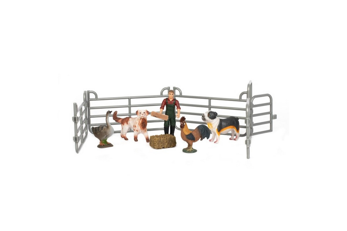 Детский игрушечный набор "Ферма" Q9899-X14_1 собаки, гусь, петух