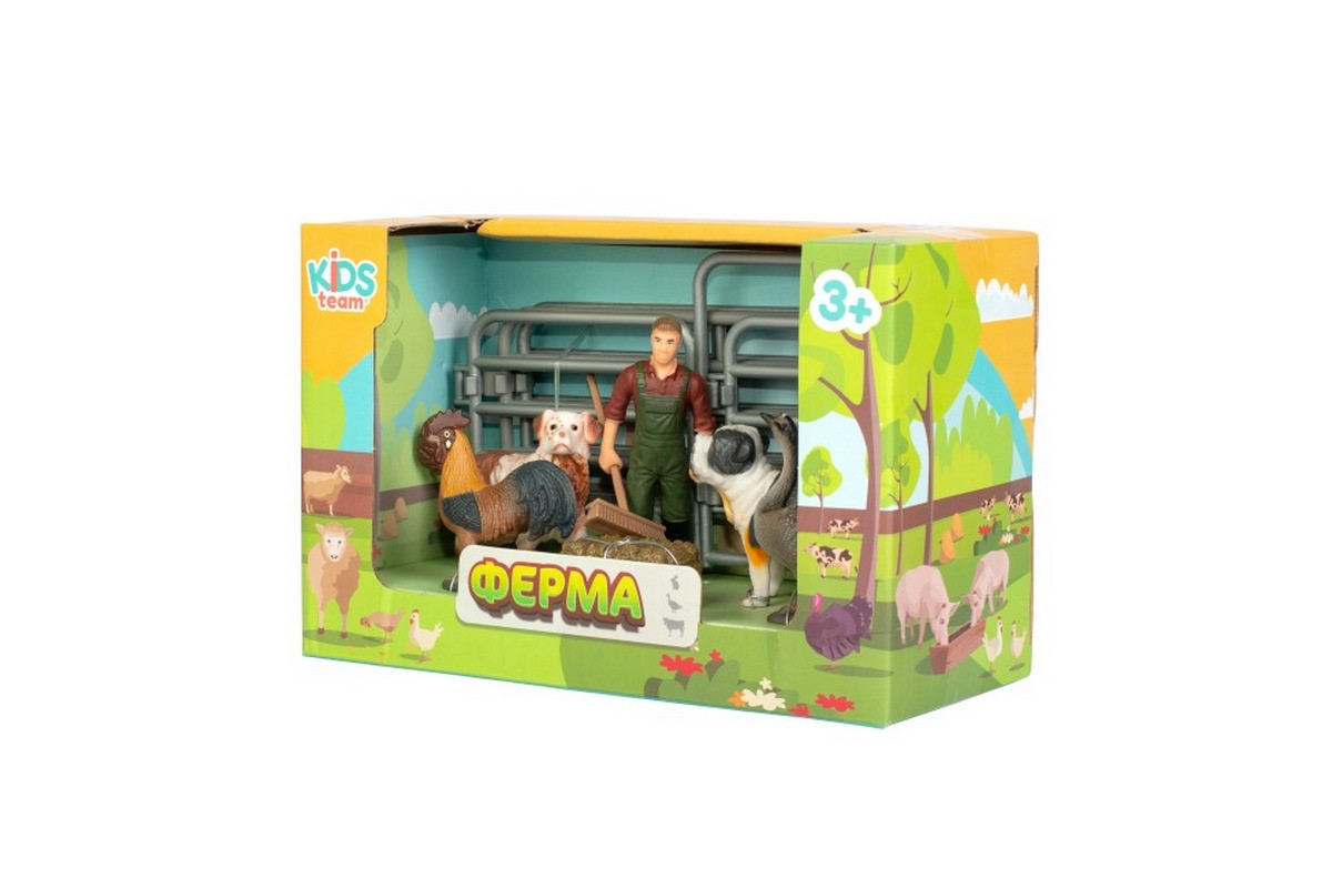 Детский игрушечный набор "Ферма" Q9899-X14_1 собаки, гусь, петух
