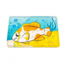Детский деревянный пазл Золотая рыбка Арт-10026, 20 элементов
