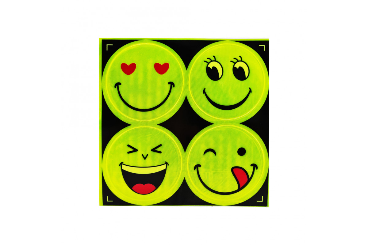 Наклейка светоотражающая "Смайл" 133SP 4 штуки Вид-2