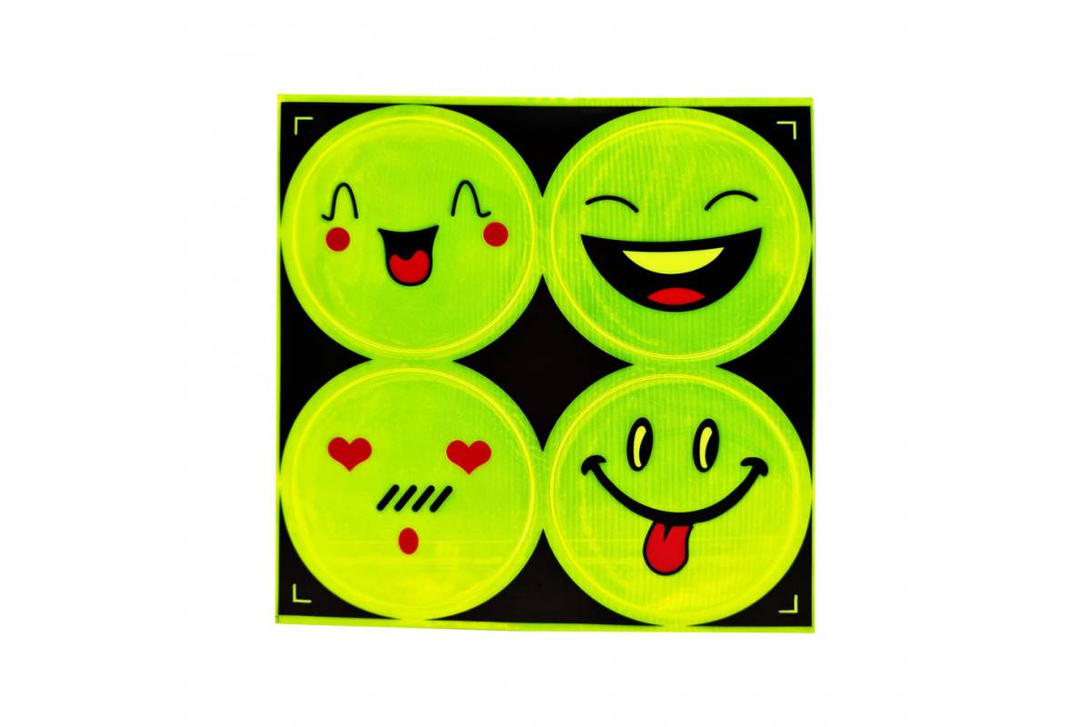 Наклейка светоотражающая "Смайл" 133SP 4 штуки Вид-7