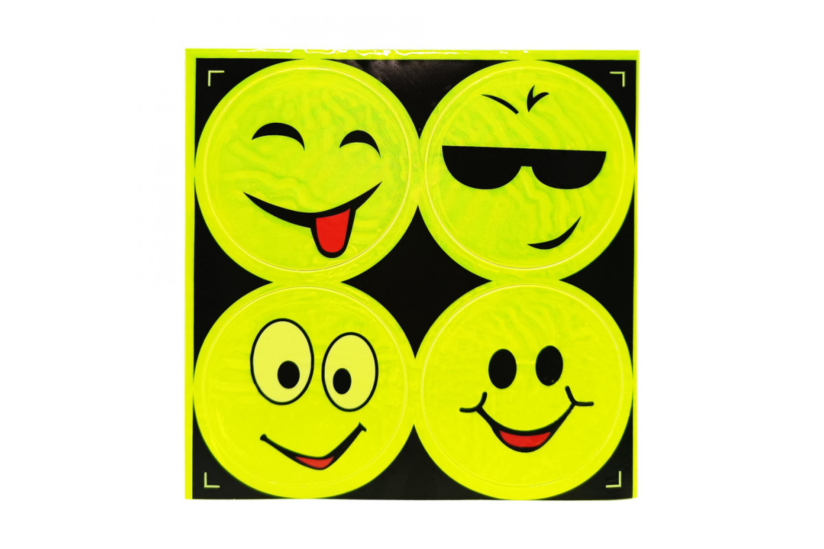 Наклейка светоотражающая "Смайл" 133SP 4 штуки Вид-9