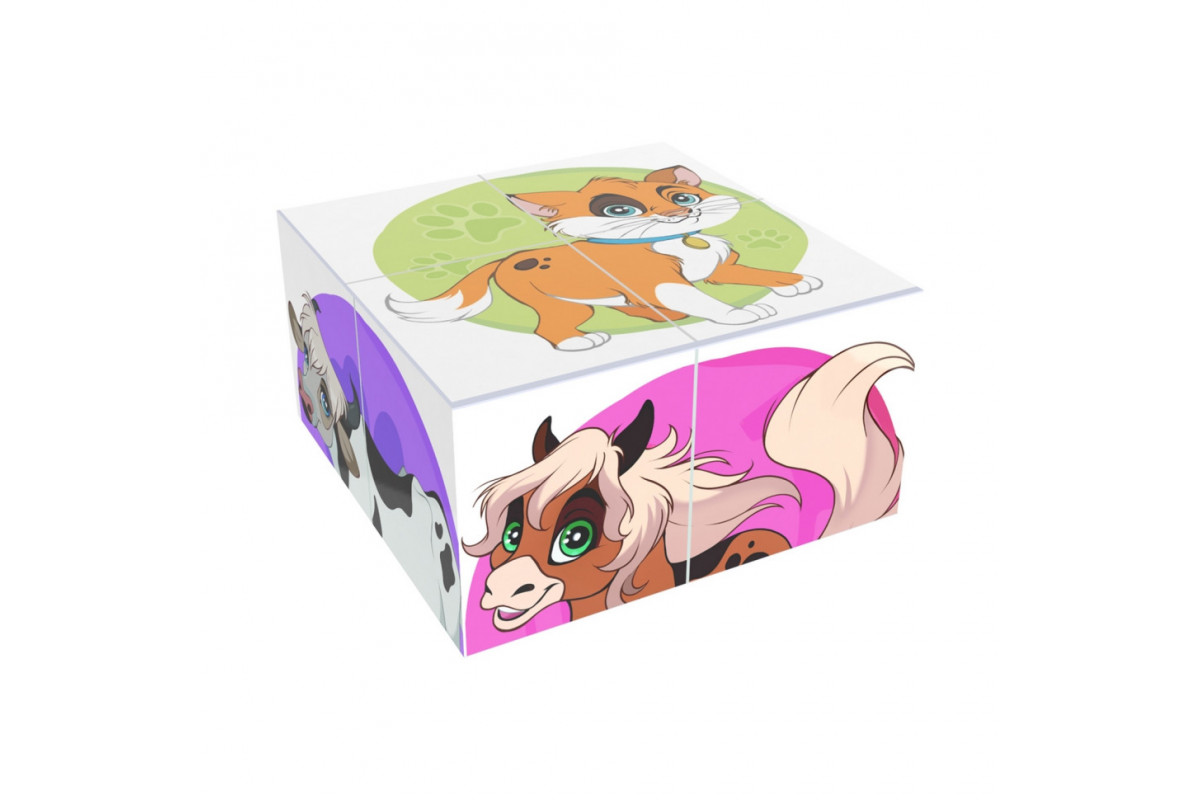 Развивающие кубики "Домашние животные" ТехноК 1837TXK