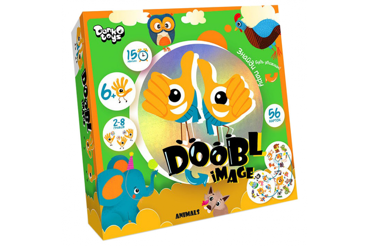 Розважальна настільна гра "Doobl Image" DBI-01-01U укр. мовою  Тварини