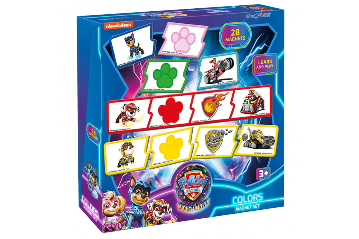 Набор магнитов Щенячий патруль Учим цвета ML4034-21, 28 магнитов