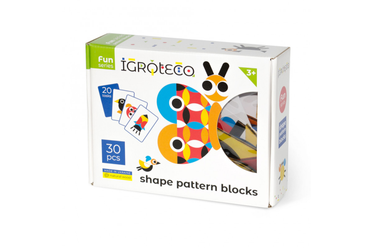 Дерев'яна гра "Фігурна мозаїка" Igroteco 900071, 30 елементів