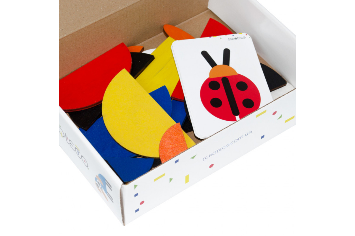 Дерев'яна гра "Фігурна мозаїка" Igroteco 900071, 30 елементів