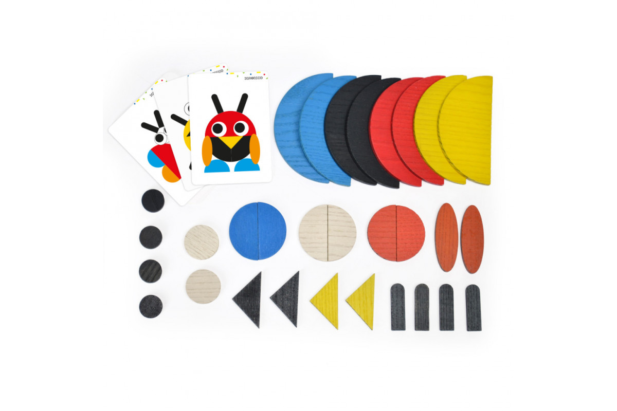 Дерев'яна гра "Фігурна мозаїка" Igroteco 900071, 30 елементів