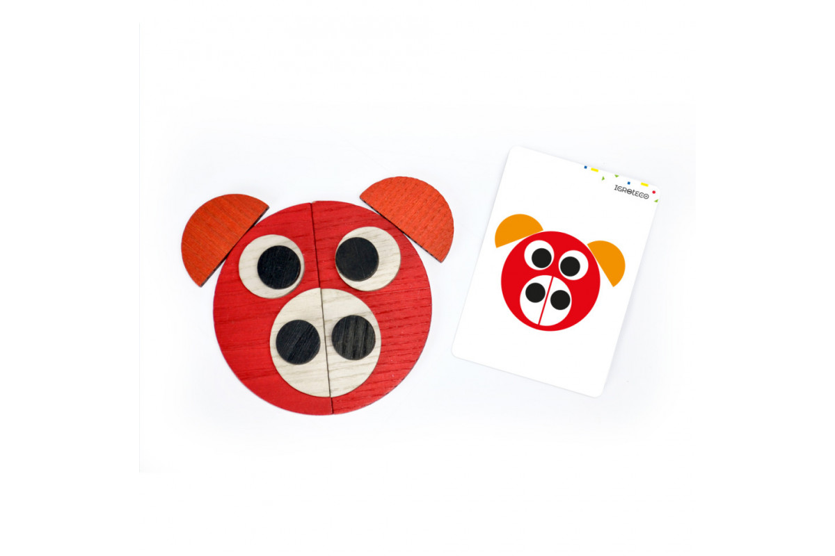 Дерев'яна гра "Фігурна мозаїка" Igroteco 900071, 30 елементів