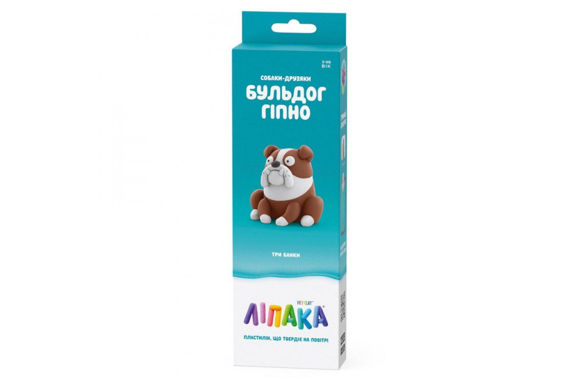 Набор пластилина "Собаки-Друзья: Бульдог Гипно" ЛИПАКА 30148-UA01 самостоятельно затвердевает