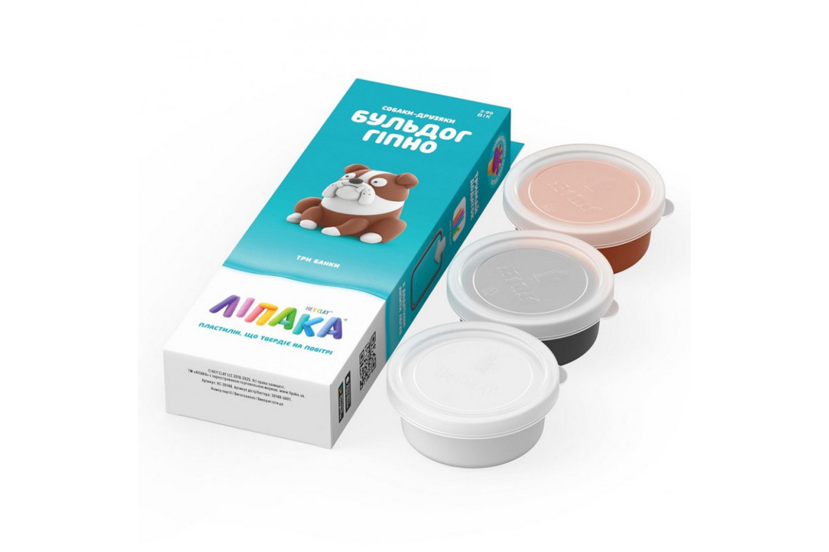 Набор пластилина "Собаки-Друзья: Бульдог Гипно" ЛИПАКА 30148-UA01 самостоятельно затвердевает