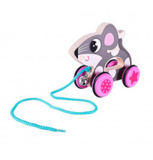 Детская деревянная каталочка "Мишень" C15030-3 на веревке