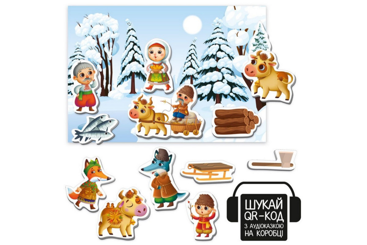 Дитячий розвивальний магнітний театр "Лисичка-сестричка і вовк-пан" VT3206-36 з аудіоказкою Казкові голоси