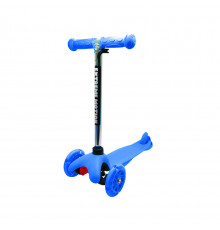 Самокат детский 3-х колесный  SC20101 светящиеся колеса Синий