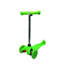 Самокат детский 3-х колесный  SC20101 светящиеся колеса Зеленый