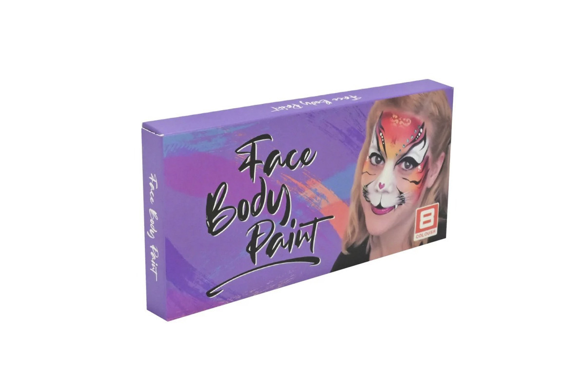 Дитячий набір аквагриму Cel-2504 палетка, неон, 8 кольорів