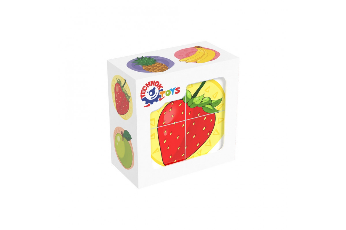 Розвиваючі кубики "Фрукти" ТехноК 1332TXK