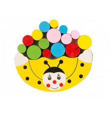 Детская игрушка балансир Божья коровка MD 1276 деревянная Божья коровка Желтая