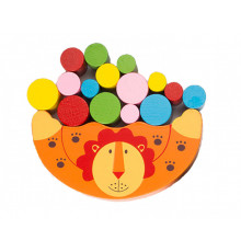 Детская игрушка балансир Божья коровка MD 1276 деревянная Лев