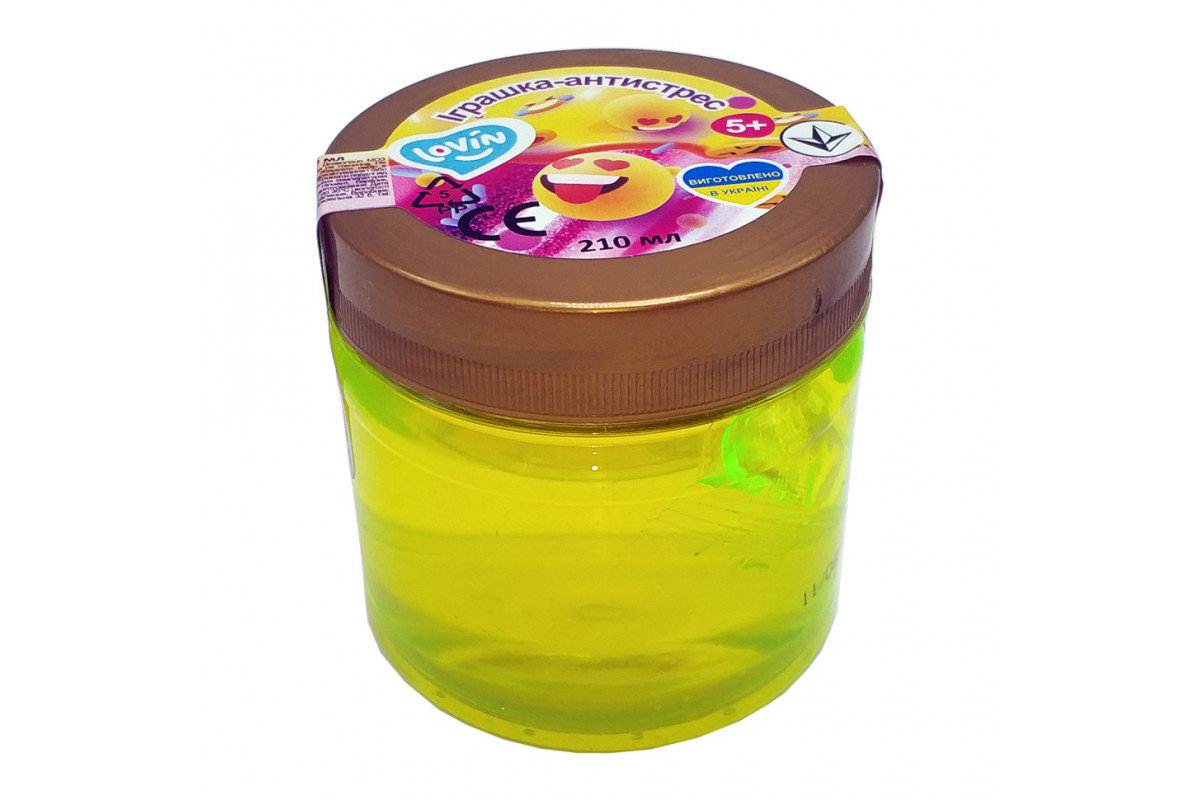Игрушка-антистресс 210 мл Slime time ТМ Lovin 80142 Желтый