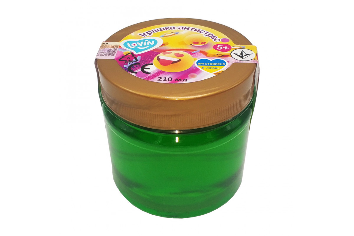 Игрушка-антистресс 210 мл Slime time ТМ Lovin 80142 Зеленый