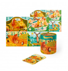 Дитячий розвиваючий пазл і гра Mon Puzzle "Обсерваційний. Як звірі пори року зустрічали" 200110