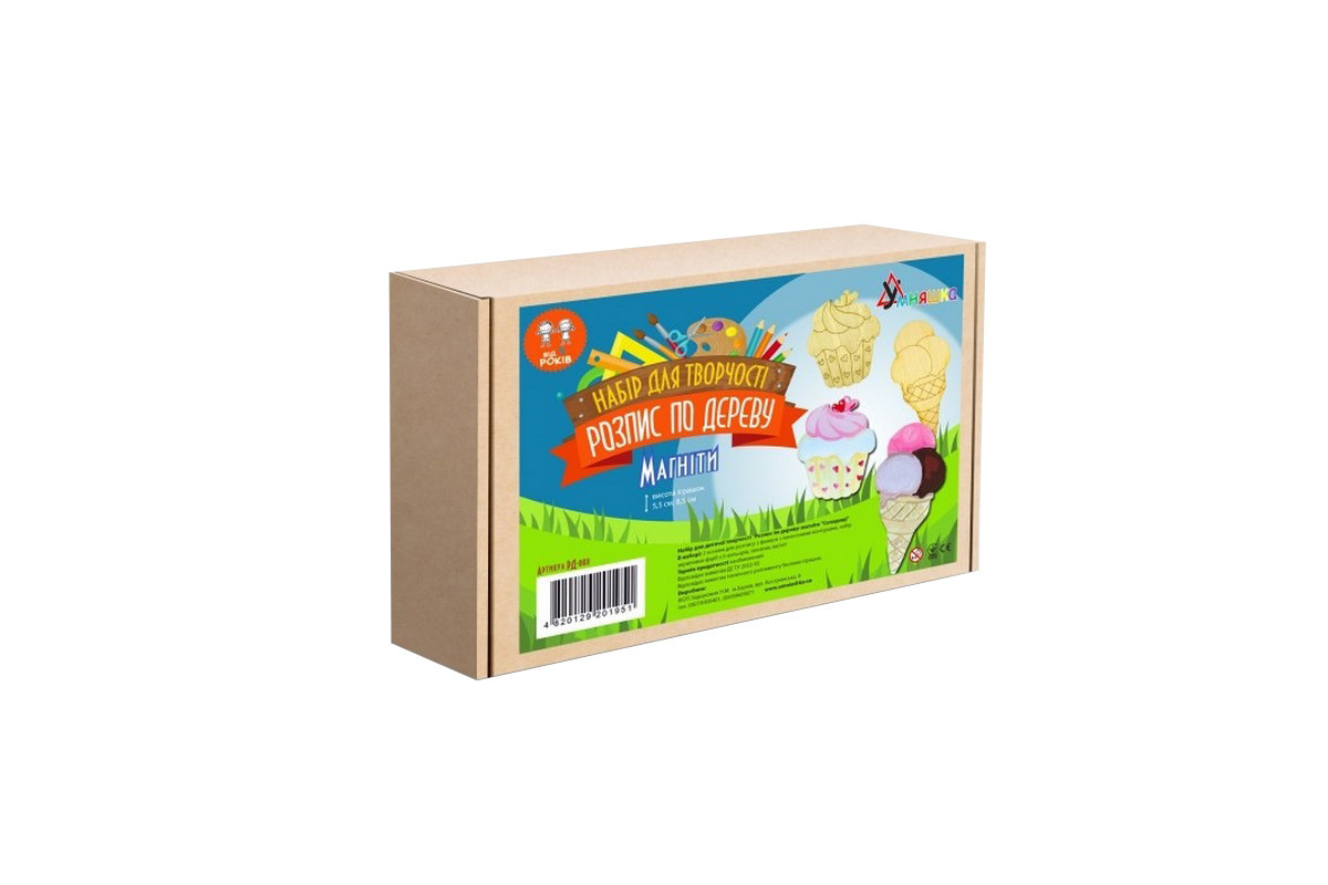Набір дитячої творчості Розпис по дереву "Магніти-солодощі" РД-008