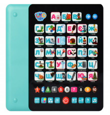 Детский развивающий планшет "Азбука" SK 0019 на укр. языке Бирюзовый