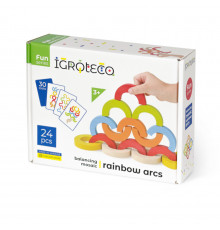 Деревянная развивающая игра "Радужные дуги" Igroteco 900507 мозаика-балансир