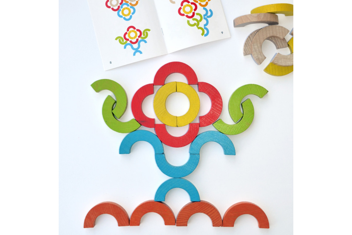 Деревянная развивающая игра "Радужные дуги" Igroteco 900507 мозаика-балансир