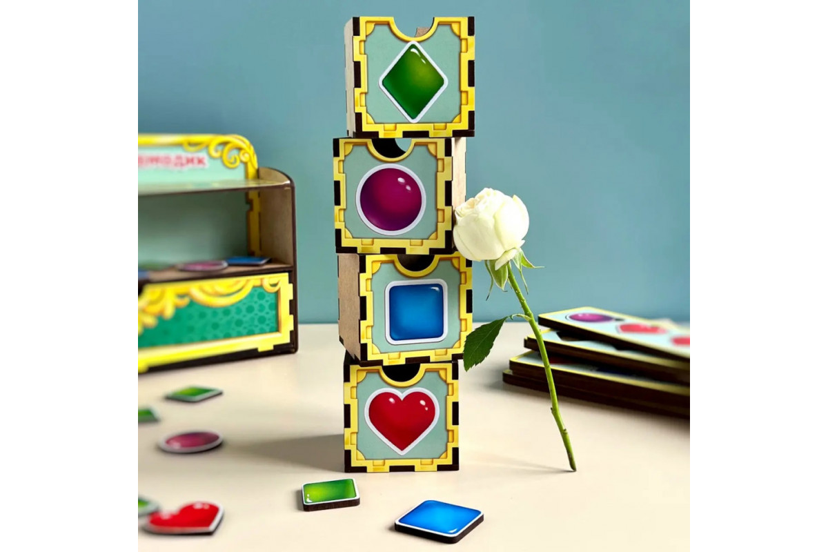 Дерев'яна настільна гра "Фігури" Ubumblebees (ПСД072) PSD072 сортер-комодик