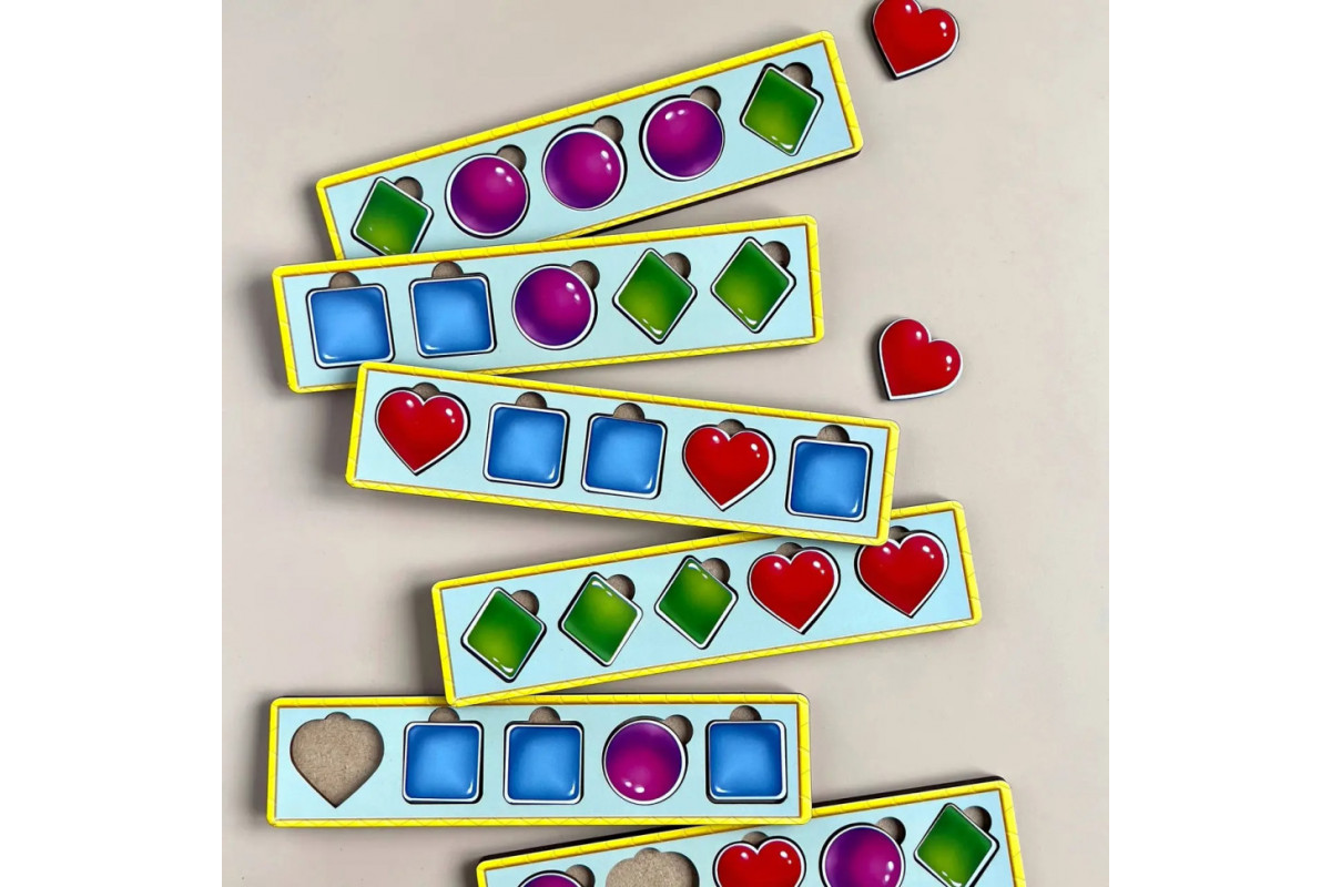 Дерев'яна настільна гра "Фігури" Ubumblebees (ПСД072) PSD072 сортер-комодик