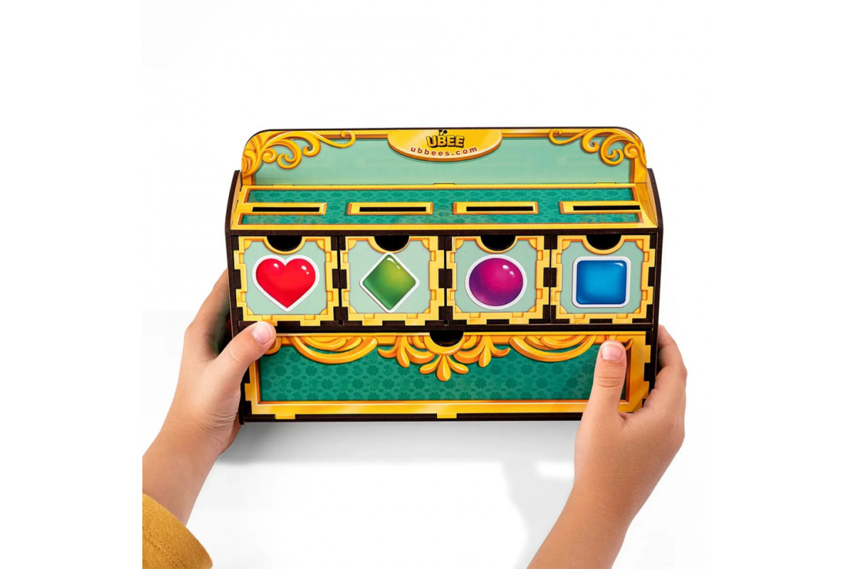 Дерев'яна настільна гра "Фігури" Ubumblebees (ПСД072) PSD072 сортер-комодик