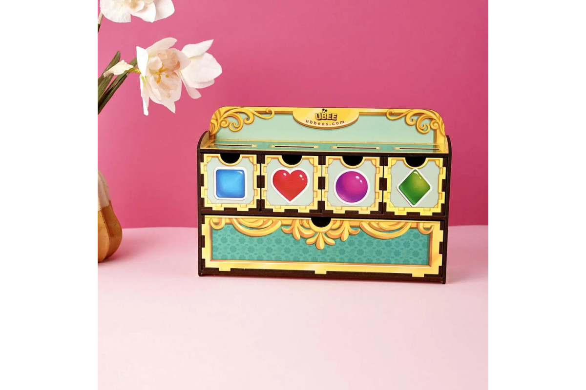 Дерев'яна настільна гра "Фігури" Ubumblebees (ПСД072) PSD072 сортер-комодик