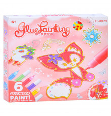 Детский набор для творчества "Подвеска-раскраска" 7600-1-23-21-2123-1 цепочка, краски 6 цветов