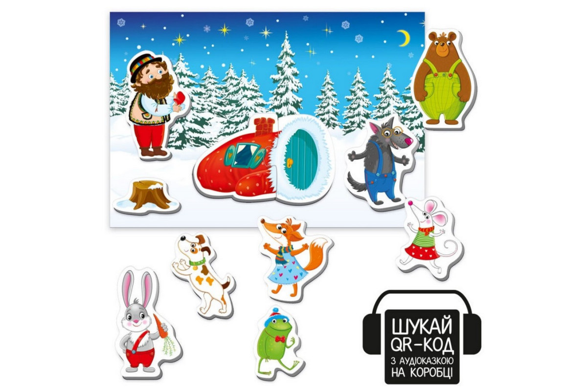 Детский развивающий магнитный театр "Рукавичка" VT3206-37 с аудиосказкой Сказочные голоса