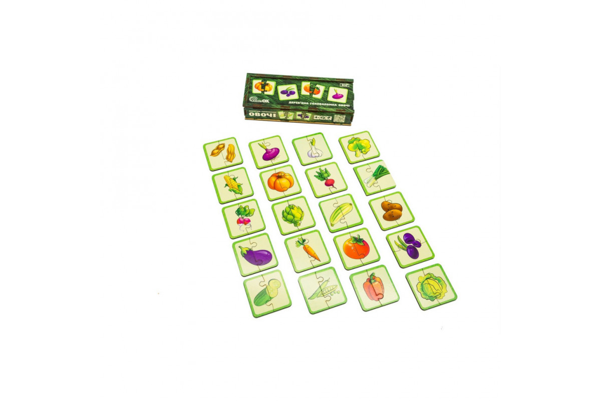 Деревянная головоломка "Овощи" Puz-95963, 40 элементов
