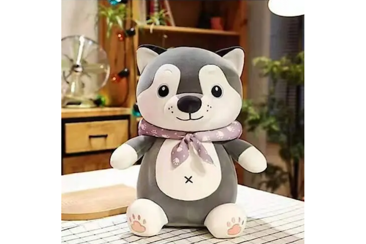 Детская мягкая игрушка "Собачка" L1131 игрушка с пледом, размер 50 см