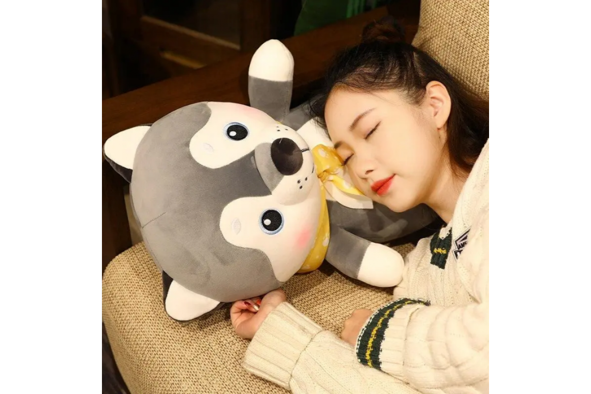 Детская мягкая игрушка "Собачка" L1131 игрушка с пледом, размер 50 см