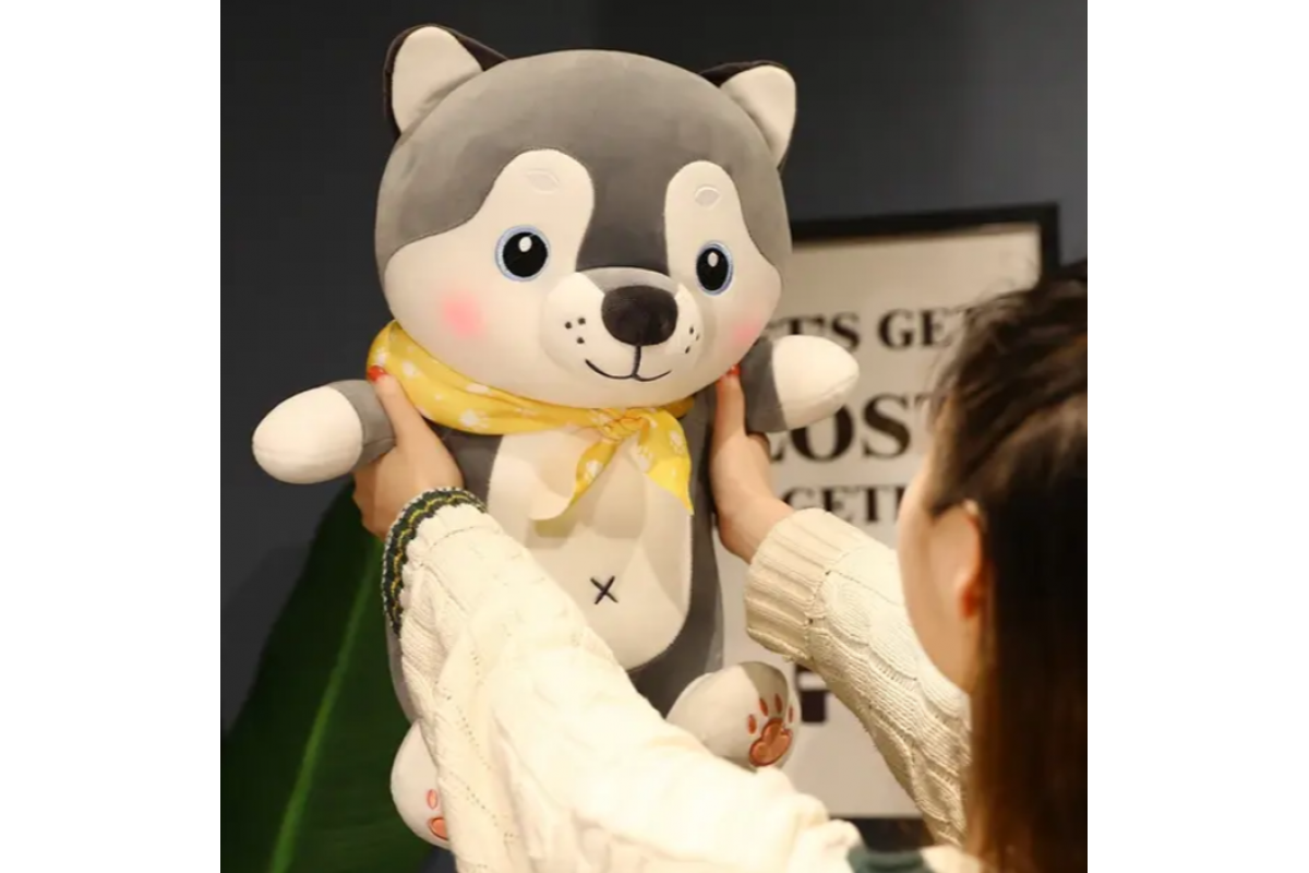 Детская мягкая игрушка "Собачка" L1131 игрушка с пледом, размер 50 см