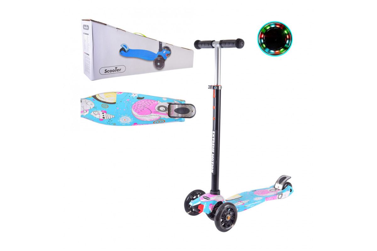 Самокат детский 4-х колесный  SC22071 светящиеся колеса