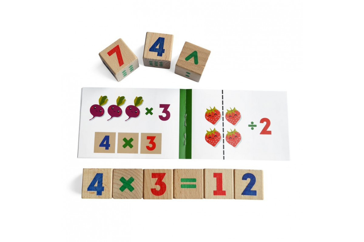 Развивающие кубики "Математика" 900736, 9 кубиков, 30 заданий