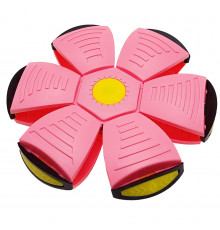 Летящий трансформерный мяч 1002-3(Pink) светится