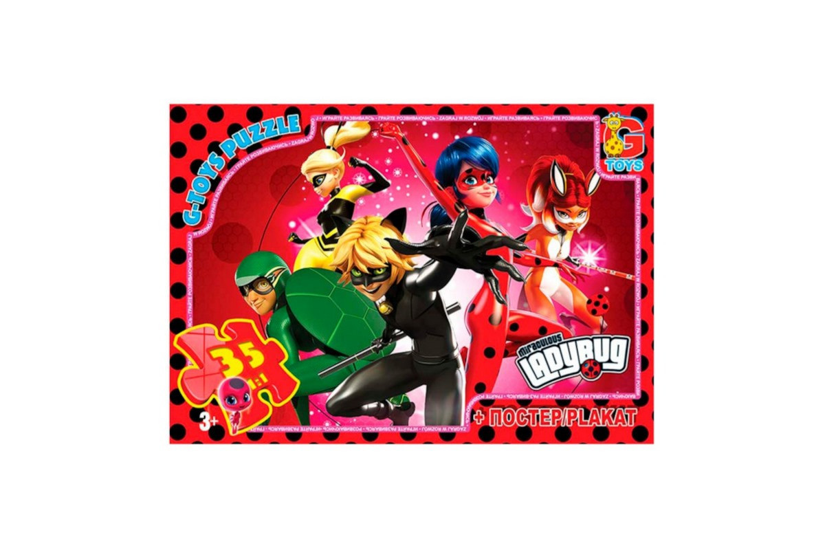 Детский пазл "Леди Баг" LB1017 плакат 35 элементов