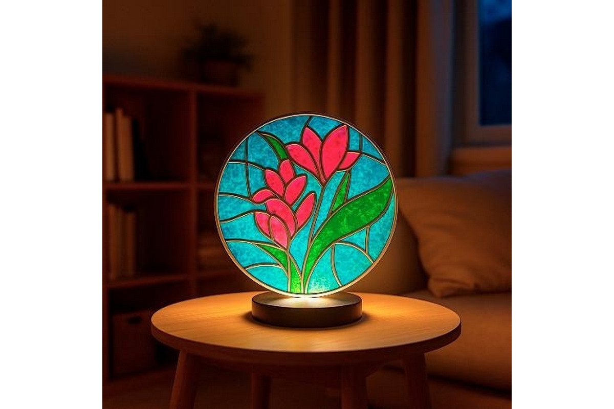 Набор для витражной живописи по номерам "Весенние цветы" FDSGK-06