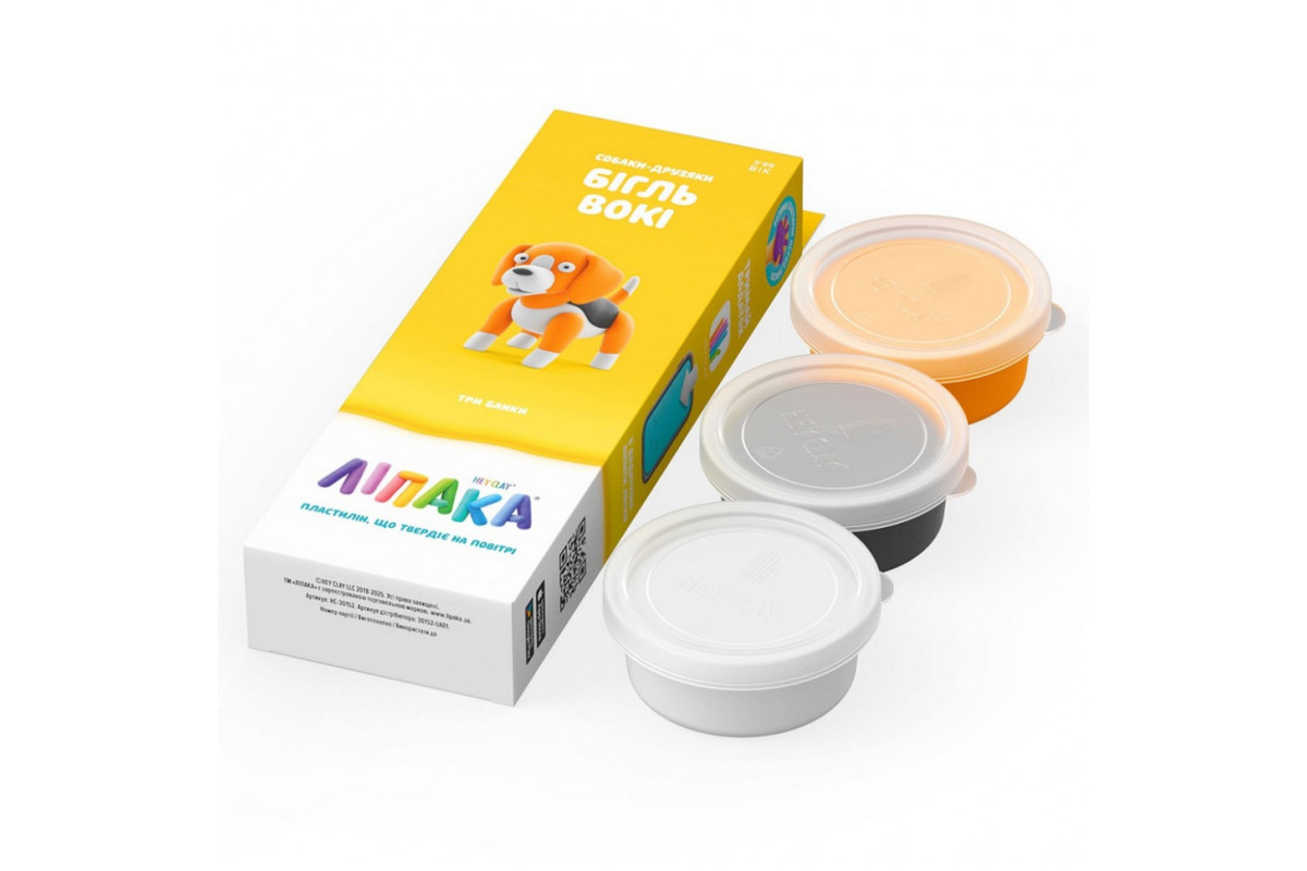 Набор пластилина "Собаки-Друзья: Бигль Воки" ЛИПАКА 30152-UA01 самостоятельно затвердевает