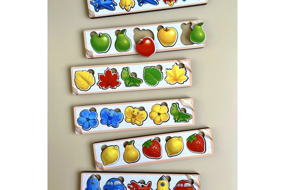 Деревянная настольная игра "Цвета" Ubumblebees (ПСД071) PSD071 сортер-комодик