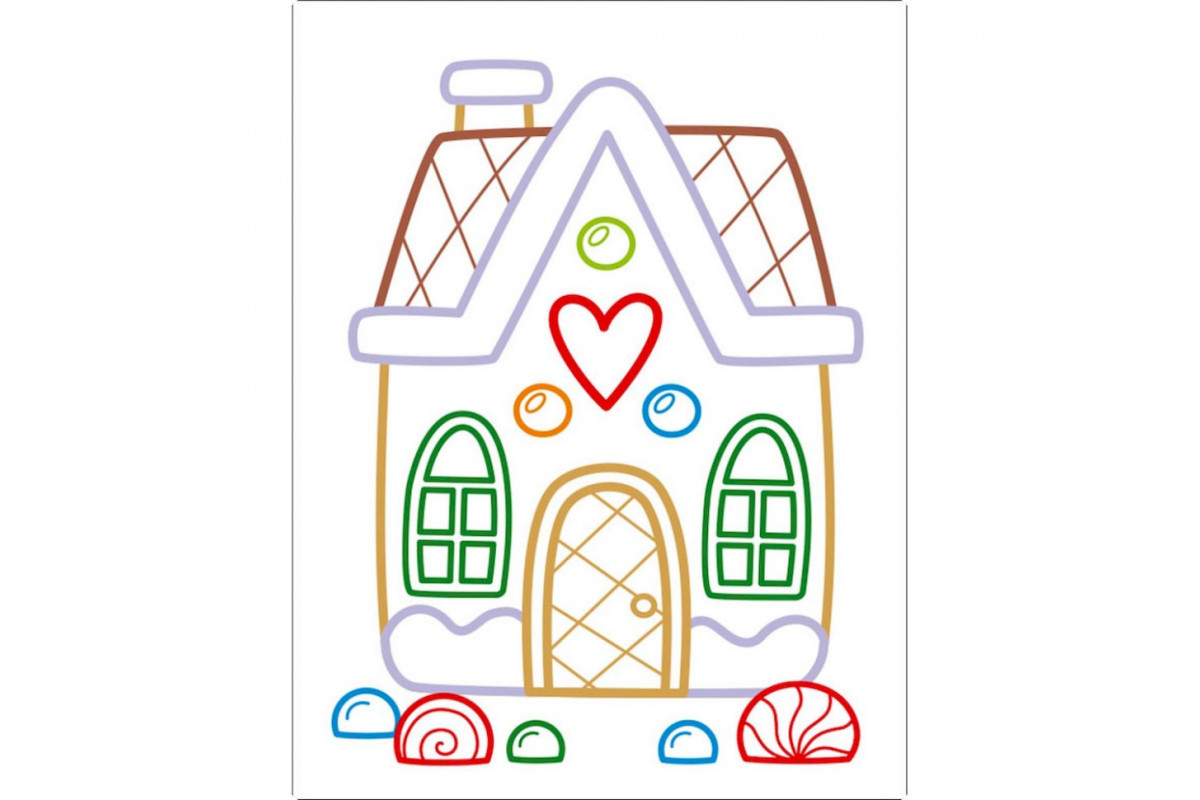 Дитяча книжка-розмальовка "Солодкі свята" 18713 з кольоровим контуром